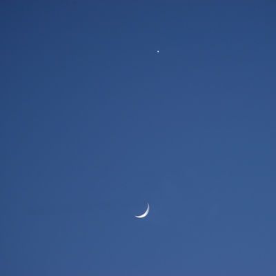 Vorschaubild - Venus als Abendstern und Mondsichel (kein Zusammenhang mit dem Venustransit!)